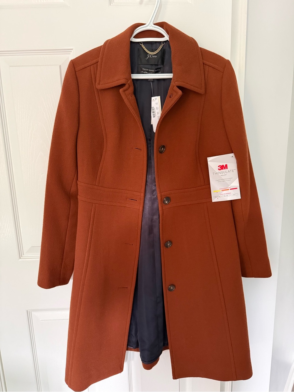 J. Crew Women's Rust Wool Pea Coat